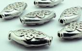 50 Silver Flat Almond Bead Spacers