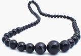 Graduated Devil Black Onyx Beads - 14mm to 6mm