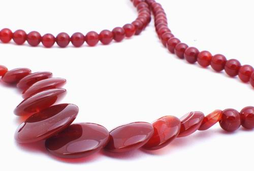 Majestic Graduated Carnelian Disc Beads - 18mm to 6mm