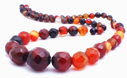 Awesome FAC  Graduated Agate Beads - 14mm-6mm, Long 18" strand