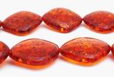 Brandy Amber Flat Diamond Amber Beads