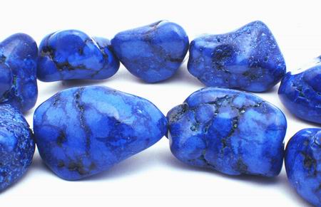 Awesome Heavy Midnight-Blue Turquoise Nugget Beads
