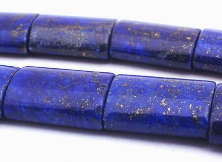 10 Large Magnificent Midnight Blue Pyrite Lapis Rectangle Beads