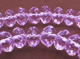 64 Rosaline Pink FAC Sparkling Crystal Rondell Beads