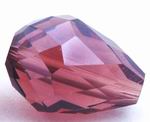 25  Faceted  Burgandy Crystal Teardrop Beads