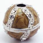 Large Golden Crystal Royal Spear Troll Bead