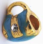 2 Blue & Gold Royal Purse Troll Beads