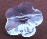 20 Faceted Clear Crystal Flower Beads