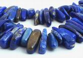 113 Rich Blue Lapis Icicle Beads - Heavy!