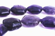 14 Rainbow Flourite Hexagonal Button Beads