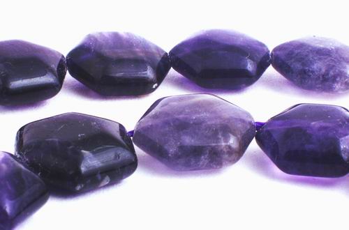 14 Rainbow Flourite Hexagonal Button Beads
