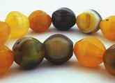 Large Yellow & Green Faceted Carnelian Lantern Beads