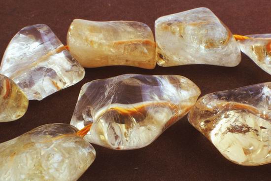 Majestic Pineapple Citrine Nugget Beads