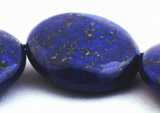 22 Midnight Blue Pyrite Lapis Button Beads