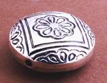 8 Large Silver Aztec Button Bead Spacers - 21mm
