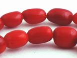 66 Fire-engine Red Coral Rice Beads
