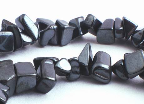 Slinky Black Hematite Chip Beads - Long 34-inch Strand