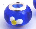 4 Ocean Blue Troll Beads