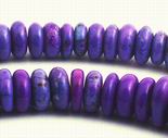 150 Dark-Orchid Turquoise Rondelle Beads