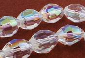 FAC Sparking AB Crystal Oval Beads - 10mm x 8mm