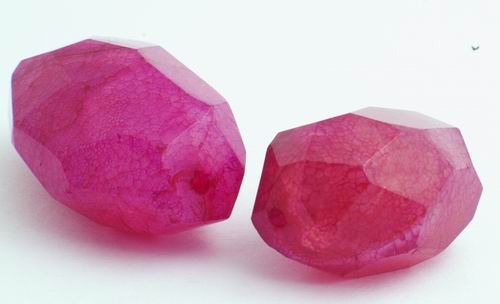 Large Deep Violet Red FAC Agate Nugget Focal Bead