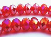 Sparking FAC Ruby Red AB Crystal Beads