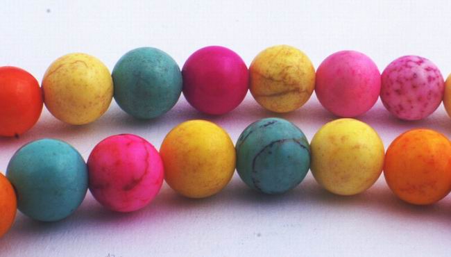 Colorful Rainbow Turquoise 6mm Beads