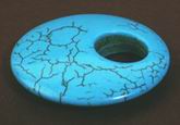 Sky-Blue Spider Vein Turquoise Focal Bead