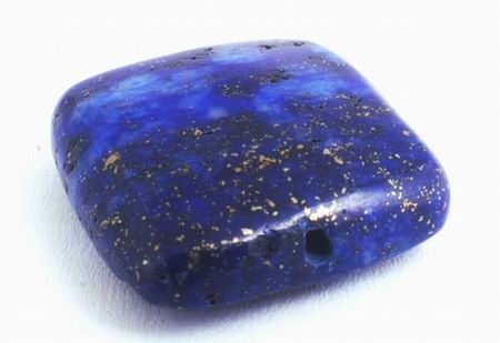 3 Deep Royal Blue & Gold Lapis Square Beads