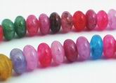 106 Chic Rainbow Jade Rondelle Beads