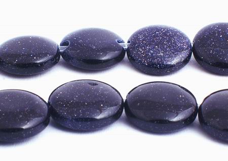 Dramatic Sparking Bluestone Button Beads