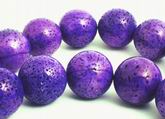 Large Purple Coral Beads - 14mm