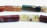 Splendid Indian Agate Tube Beads