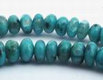 112 Ice-Blue Hemimorphite Matrix Rondelle Beads