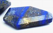 Glamorous Royal-Blue & Gold FAC Lapis Octagonal Focal Bead