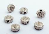 75 Tiny Silver Bottle-Top Bead Spacers