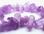 Lavender Amethyst Small Nugget Chip Strand - 34-inch