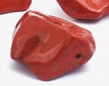 2 Grand Shiny Brick-Red Jasper Nugget Beads