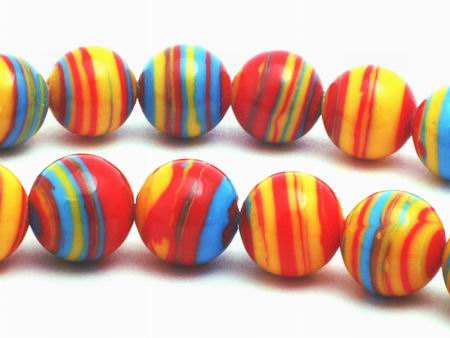 Dramatic Striped Rainbow Calsilica - 6mm or 8mm