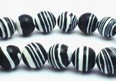 Vibrant Distinctive Zebra Calsilica 6mm Beads
