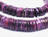 168 Mystical Purple Charoite Disc Heishi Beads