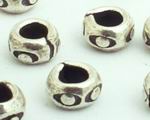 10 Tiny Round Thai Silver Bead Spacers - 3mm x 2mm