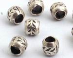 10 Tiny Drum Thai Silver Bead Spacers - 3mm x 2mm