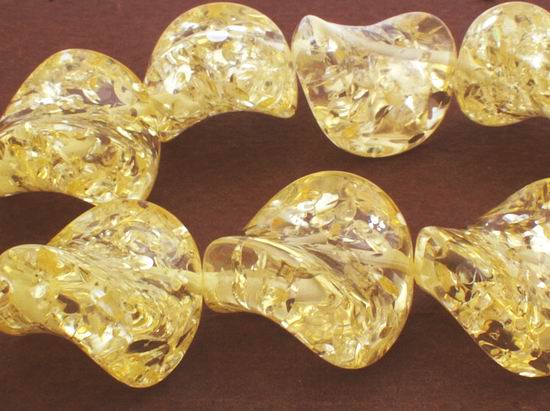 Light Butterscotch Twist Amber Beads - Large