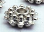 40 Silver Cog Wheel Spacers - 8mm x 3mm