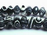 78 Striking Zebra Calsilica Rondelle Beads