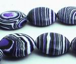 34 Mystical Zebra Purple  Calsilica Button Beads