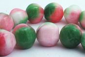 Large FAC Watermelon Pumpkin Jade Beads