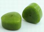 8 Olive Green Jade Curved-Triangle Beads - Large
