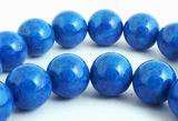 Gleaming Midnight Blue 8mm Fossil Beads